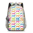 thumbnail image 2 of Colorful Funny Dachshund Backpack for School,Cute School Bag,Schoolbag with Adjustable Shoulder Straps & Padded Back,16.9 Inch, 2 of 5