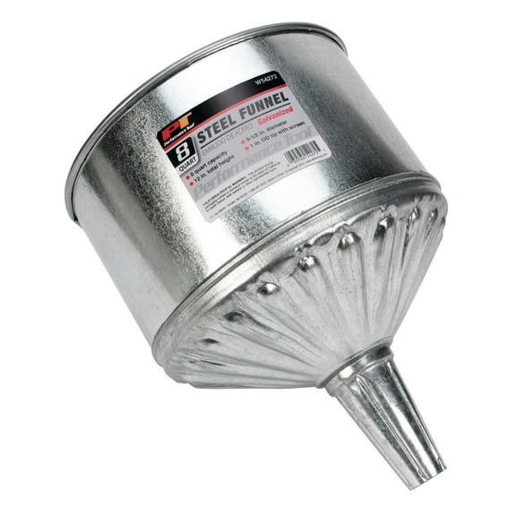 8QT STEEL GALVANIZED FUNNEL