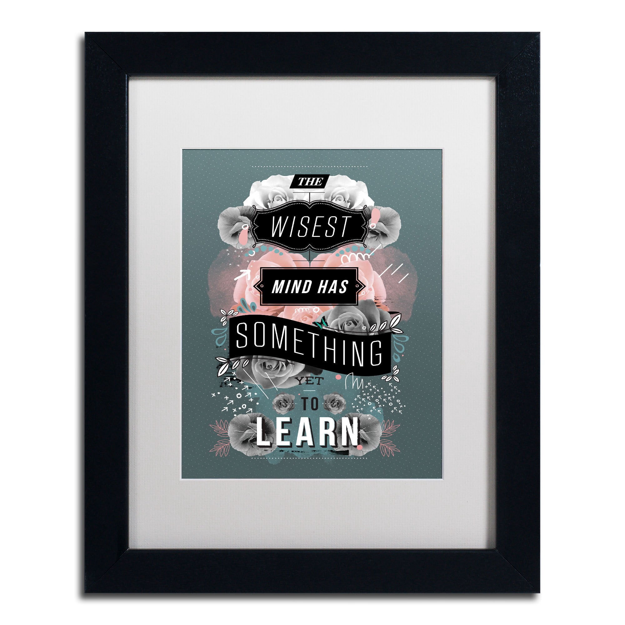 Trademark Fine Art "A Beautiful Mind" Canvas Art by Kavan & Co, White Matte, Black Frame