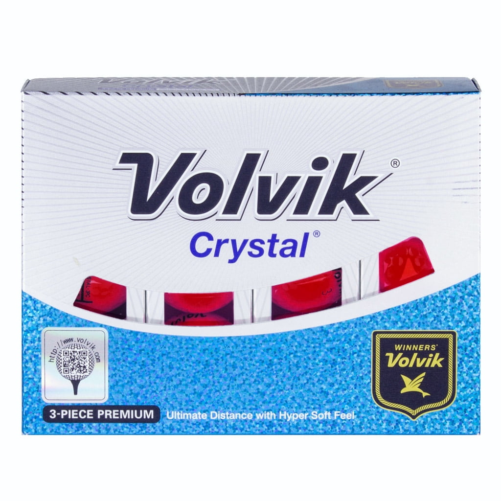 Volvik Crystal Golf Balls - Red