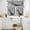 Grey, variant on Grey Ombre Marble Kitchen Curtains Sets for Windows 24 Inch Length, Gray Marble Crack Abstract Modern Rod Pocket Window Treatments Tier Curtains and Valances Set for Bedroom/Bathroom