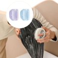 thumbnail image 1 of Zentra Compact Shampoo Brush for All Hair Types Deep Cleaning Rubber Massager Ergonomic Purple and Blue, 1 of 10