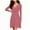 Hot Pink, variant on Maean Womens Knit Dressy V Neck Long Sleeve Midi Sweaters Dresses Wrap Ribbed A Lined Flare Clothes
