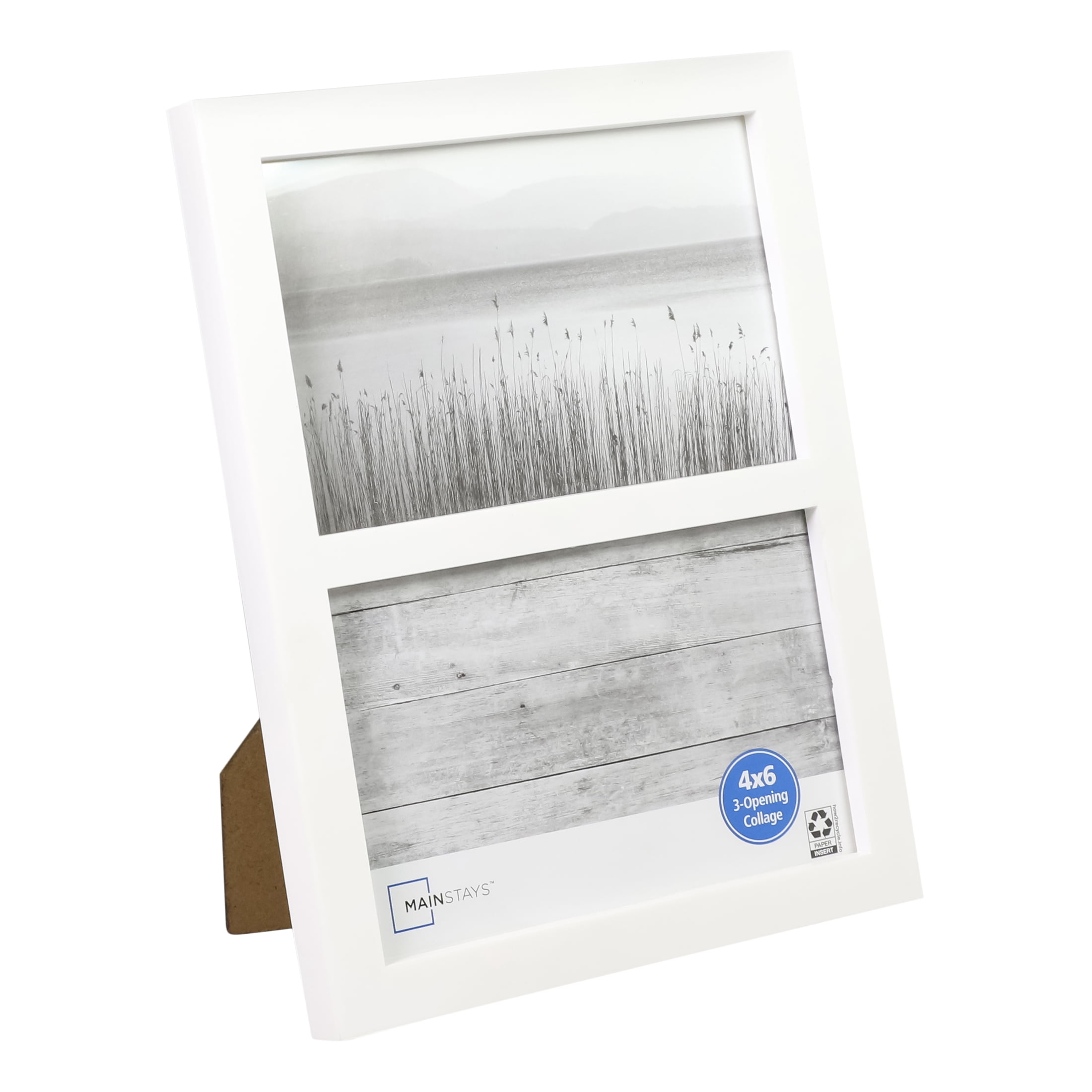 (2 pack) Mainstays – 4x6 Picture Frame – White Gallery 2 Photo Linear Program Wall Photo Frame
