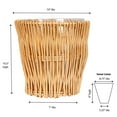 thumbnail image 2 of Household Essentials Small Reed Willow Waste Basket, Handwoven Basket with Removable Liner, Attractive Alternative to Plastic or Metal Cans, Natural, 2 of 9