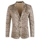 thumbnail image 1 of BLAZER DE FIESTA PARA HOMBRES INSPIRE CHIC IMPRESIÓN DE ANIMAL SOLAPA CON MUESCA CHAQUETA LIGERA 2XL Marrón, 1 of 6