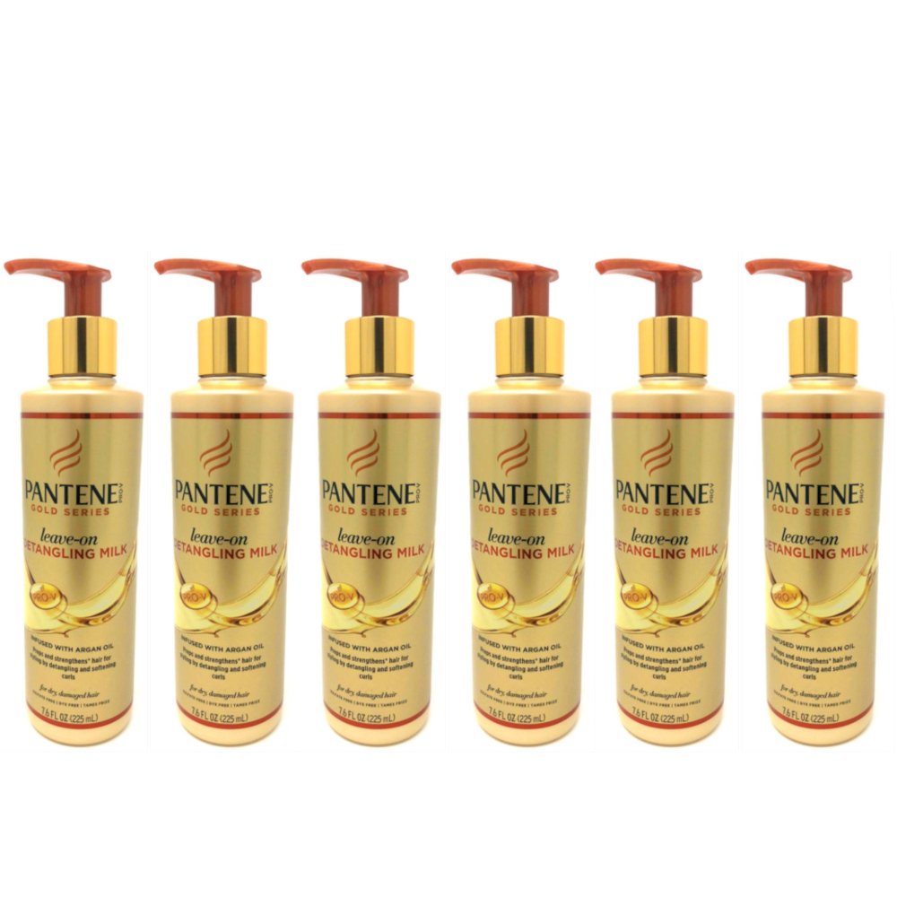 6 Pack Pantene ProV Gold Series Leave On Detangling Milk 7.6oz Each