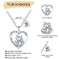 thumbnail image 4 of Turandoss Heart Unicorn Initial Necklace for Girls 14K White Plated Colorful CZ Letter a-z Pendant Kids Jewelry Personalized Birthday Gifts for Women Teens Little Girls Age 4-16 Daughter, 4 of 8