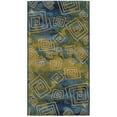 thumbnail image 2 of Unique Loom Outdoor Modern Collection Area Rug - Vortex (2' 7" x 5' 3" Runner Blue/Beige), 2 of 9