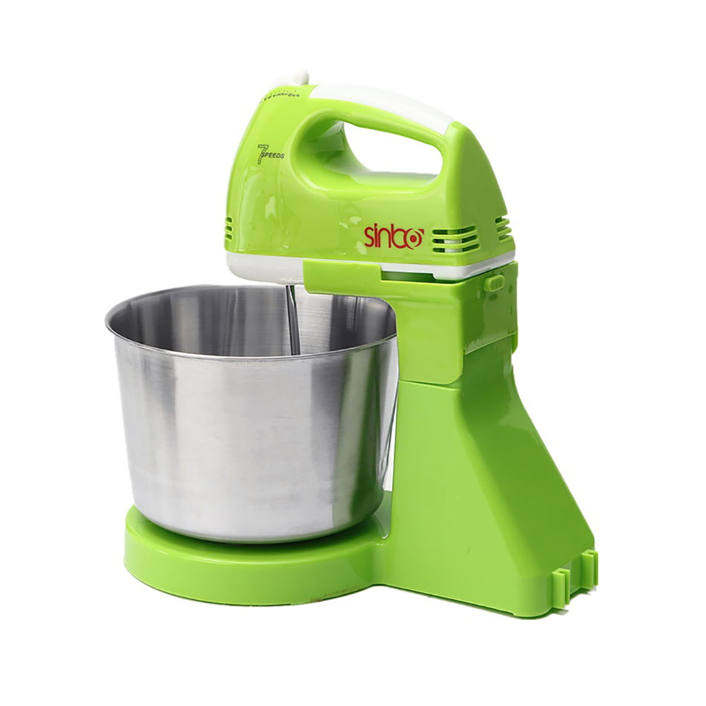 Bread 1.7L Stainless Steel Mixing Bowl Electric Stand Mixer Stylish Kitchen Mixer Green Batter with Dough Hook and Whisk Desserts and More for Cake 7 Speeds Control 