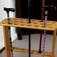 thumbnail image 4 of Wooden Cane Stand Holder for Multiple Walking Sticks | 23-Hole Solid Wood Cane Rack Organizer | 27-Inch Tall Floor-Standing Cane & Umbrella Stand, 4 of 4