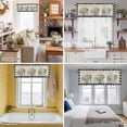 thumbnail image 5 of French Country Daisies Flower, Kitchen Curtain Valances for Windows Farmhouse Short Curtains, Farmhouse Rustic Sunflowers Plaid Plants Rod Pocket Valance Curtain for Bedroom Cafe Living Room, 5 of 8