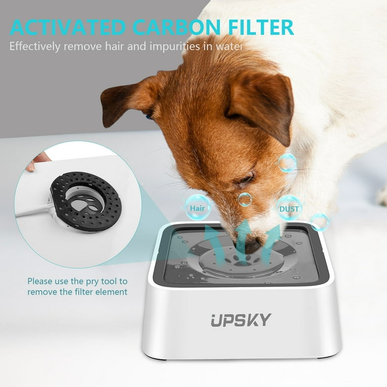 UPSKY Dog Water Bowl 70oz Large Capacity No Spill Dog Slow Water
