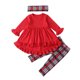 thumbnail image 1 of Ropa Para Bebés Y Niñas, Atuendo Para Niños Pequeños, Camisa De Manga Larga Para El Día De San Valentín, Pelele, Pantalones Estampados, Traje Rojo Odeerbi LM103-5493, 1 of 9