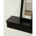 thumbnail image 4 of Kate and Laurel Reid Modern Ribbed Wood Floating Shelves, Set of 2, 20 Inches, Black, Decorative Floating Shelf Set for Use as Cute Nursery Book Shelves or Living Room Gallery Wall Decor, 4 of 11