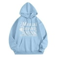 thumbnail image 4 of Bibifish Hoodies For Women Casual Preppy Mental Health Matters Letter Print Hoodies Long Sleeve Fleece Lined Tops With Pocket, 4 of 5