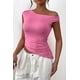 thumbnail image 5 of Remera PRETTYGARDEN 2025 con Hombro Descubierto y Frunces Rosa Talle S, 5 of 8