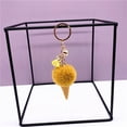 thumbnail image 3 of Wosthever Bolsa de llaveros Colgante Mano de obra fina Tamaño compacto Multiusos Ahorro de espacio Adorno de coche de lana Colgador de paquete Artesanía Amarillo, 3 of 6