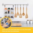 thumbnail image 4 of Wooden Spoons Kitchen Cooking Utensils - 5 Pieces Beech Wood Set, 4 of 5