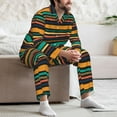 thumbnail image 5 of Mens Pajamas Set, colorful stripes pattern Button Down Long Sleeve Loungewear Sleepwear Pjs sets for Men, 5 of 5