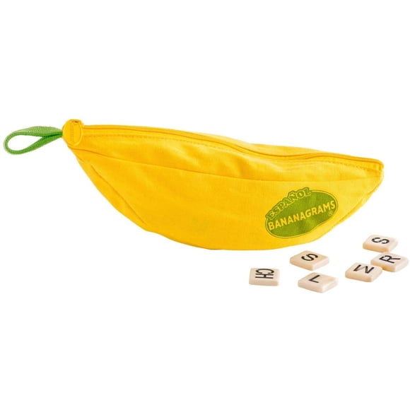 Juego de palabras Moose BANANAGRAMS en español, 144 fichas, estuche con cierre