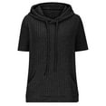 thumbnail image 5 of ZZwxWA Short Sleeve Hoodies for Women Pullover Oversized Sweatshirts Trendy Casual Shirts Tunic Tops with Kangaroo Pocket, 5 of 5