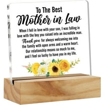 Mother in Law Gifts From Daughter in Law, Gifts for Mother in Law on Wedding Day Birthday Christmas Mother's Day, to the Best Mother in Law Clear Acrylic Sign Presents