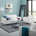 thumbnail image 5 of Loft Tufted Upholstered Faux Leather Loveseat and Armchair Set-EEI-4102, 5 of 5