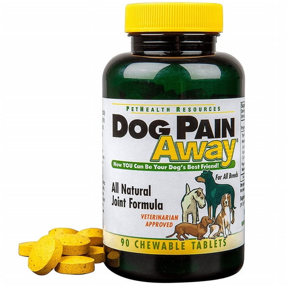 Dog Pain Away - Pain Reliever - Treats Arthritis And Joint Pain And Increases Mobility - 90 Dog Chewable Tablets