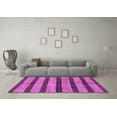 thumbnail image 3 of Ahgly Company Indoor Round Oriental Purple Modern Area Rugs, 6' Round, 3 of 4