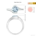 thumbnail image 6 of ANGARA Natural Semi Bezel-Set Solitaire Round 1.6 ct Aquamarine Bypass Ring in 14K White Gold for Women (Size-8mm) | March Birthstone, Anniversary, Jewelry Gift for Women | Natural Aquamarine Ring, 6 of 10