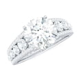 thumbnail image 2 of Empire Jewelry 14K White Gold Plated Ring - Round Cut Excellent 1.7 Ct Diamond Engagement Ring - Luxurious Multi-Stone Engagement Ring for Women - Multi-Row Wedding Diamond Rings for Her, 2 of 3