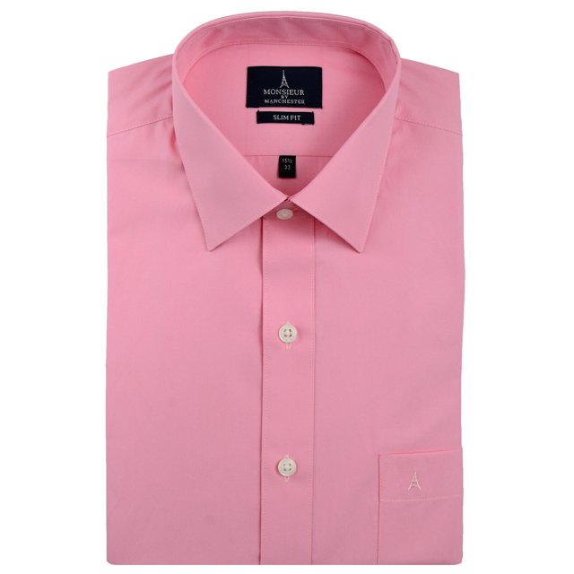 Monsieur Camisa de Vestir Slim Fit Piñon, 15.5" Cuello 32" Manga Monsieur 13060D