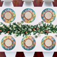 thumbnail image 7 of Ryvnso Geometric Ethnic Flower Round Plate Mats Dining Table Placemat Set of 4 for Holiday Decoration, 7 of 7