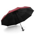 thumbnail image 1 of Paraguas plegable automático de 12 huesos con pegamento negro, sombrilla de doble propósito con protección UV, 1 of 5
