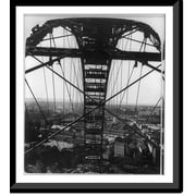 Historic Framed Print, Looking through the big wheel" of Paris, Paris Exposition of 1900", 17-7/8" x 21-7/8"