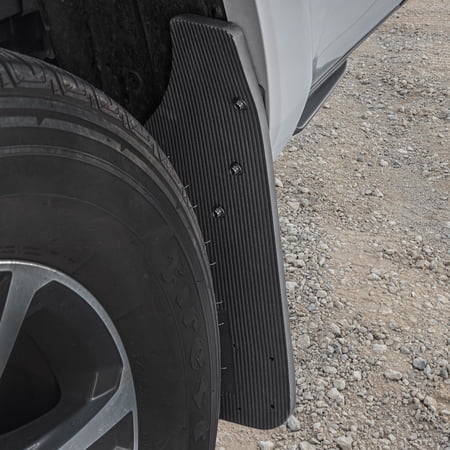 BDK Ultra Tough Mud Flaps for Cars and Trucks - Heavy Duty Splash Guard Fenders with Night Reflectors (2 pcs for Front/Rear Tires)