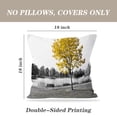 thumbnail image 4 of LALILO Throw Pillow Covers Park Golden Yellow Tree Black And White Cushion Cover 18" x 18", 2 Pack, 4 of 6