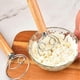 thumbnail image 4 of 13-Inch Danish Dough Whisk, Wooden Handle Stainless Steel Dutch Whisk, Bread Mixer & Dough Scraper for Pastry, Pizza & Cake Batter, 4 of 5