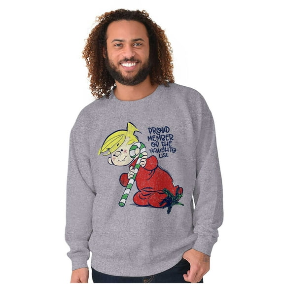 Christmas Member of Naughty List Sweatshirt for Men or Women Brisco Brands S