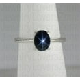 thumbnail image 3 of JewelryLoversZone Handmade 6-Ray Star Blue Sapphire Ring Unique Sapphire Jewelry Timeless Vintage Ring Sterling Silver Jewelry Gold 10.5, 3 of 3
