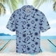thumbnail image 3 of Nueva Camisa hawaiana de manga corta con estampado de rayas para hombre, camisetas Aloha, camisetas cubanas, blusas informales de verano de gran tamaño para mujer, 3 of 4