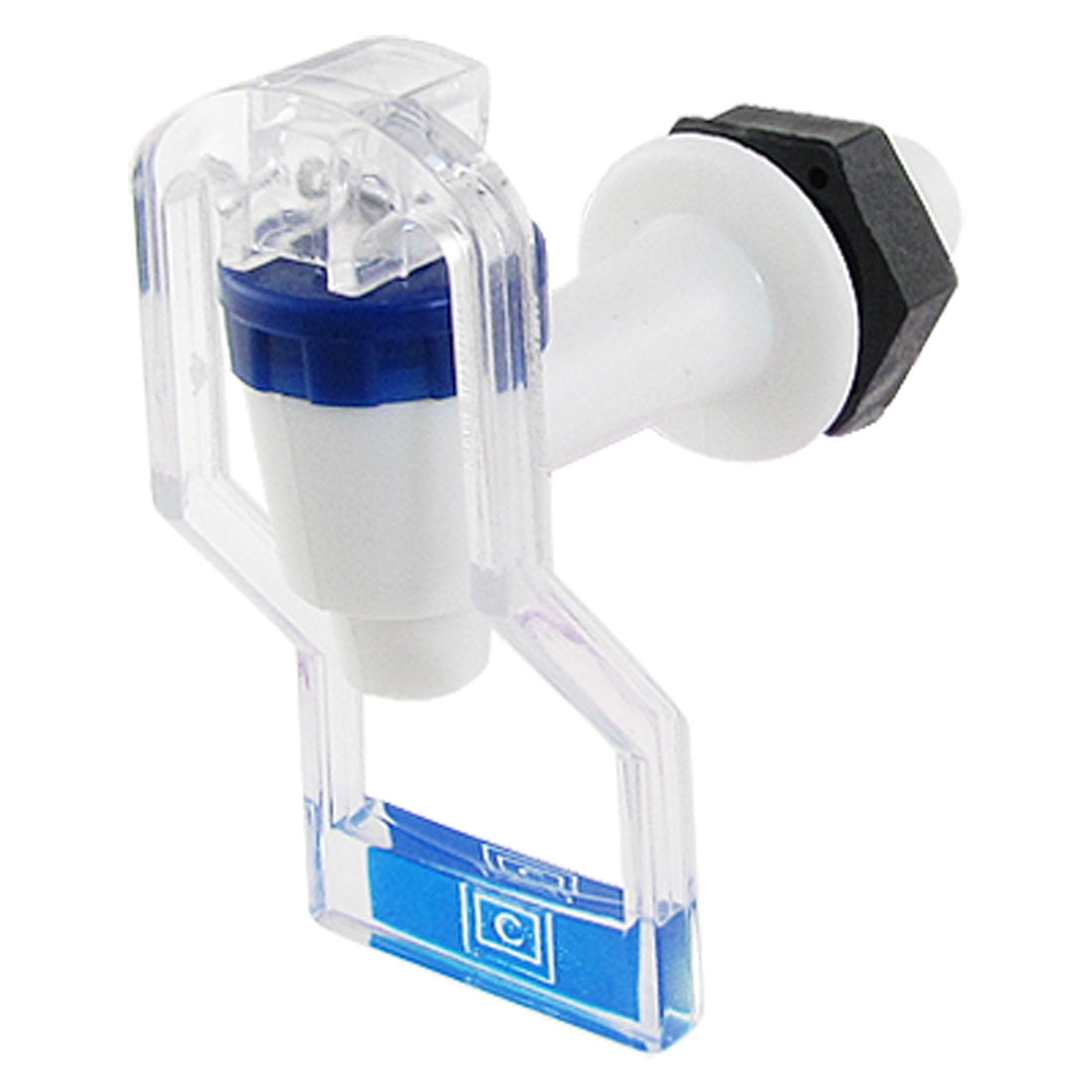 Unique Bargains Replacement Blue Clear Push Type Plastic Threaded Water