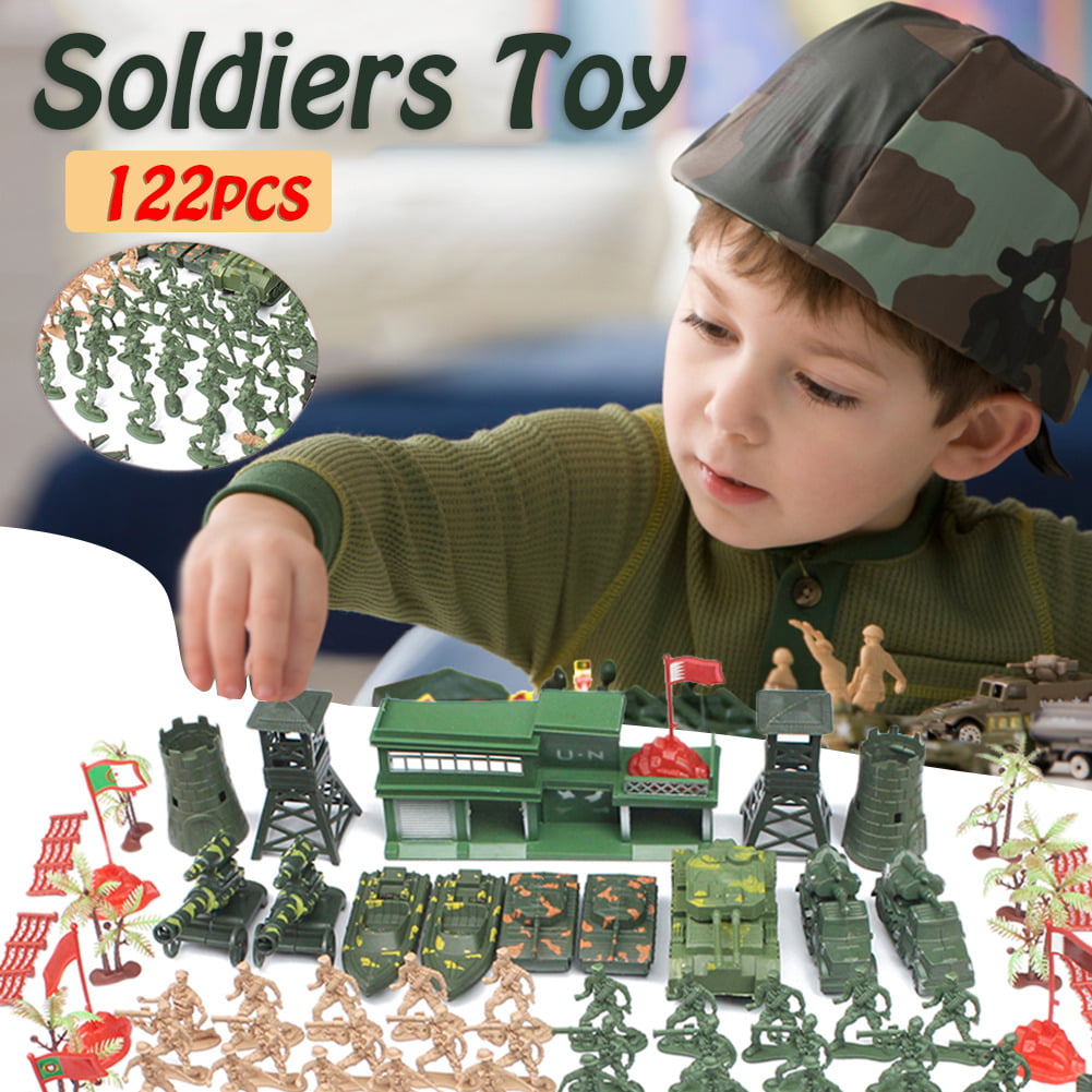 330pcs Soldiers Grenade Tank Aircraft Rocket Army Men Sand Scene Model Kids Toy 