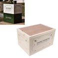 thumbnail image 1 of Folding Storage Box, 50L Plastic Storage Bins Collapsible Storage Box With Wood Lids, Multi Directional Open, Closet Organizer Container For Camping, Outdoor Picnic, Room, 1 of 8