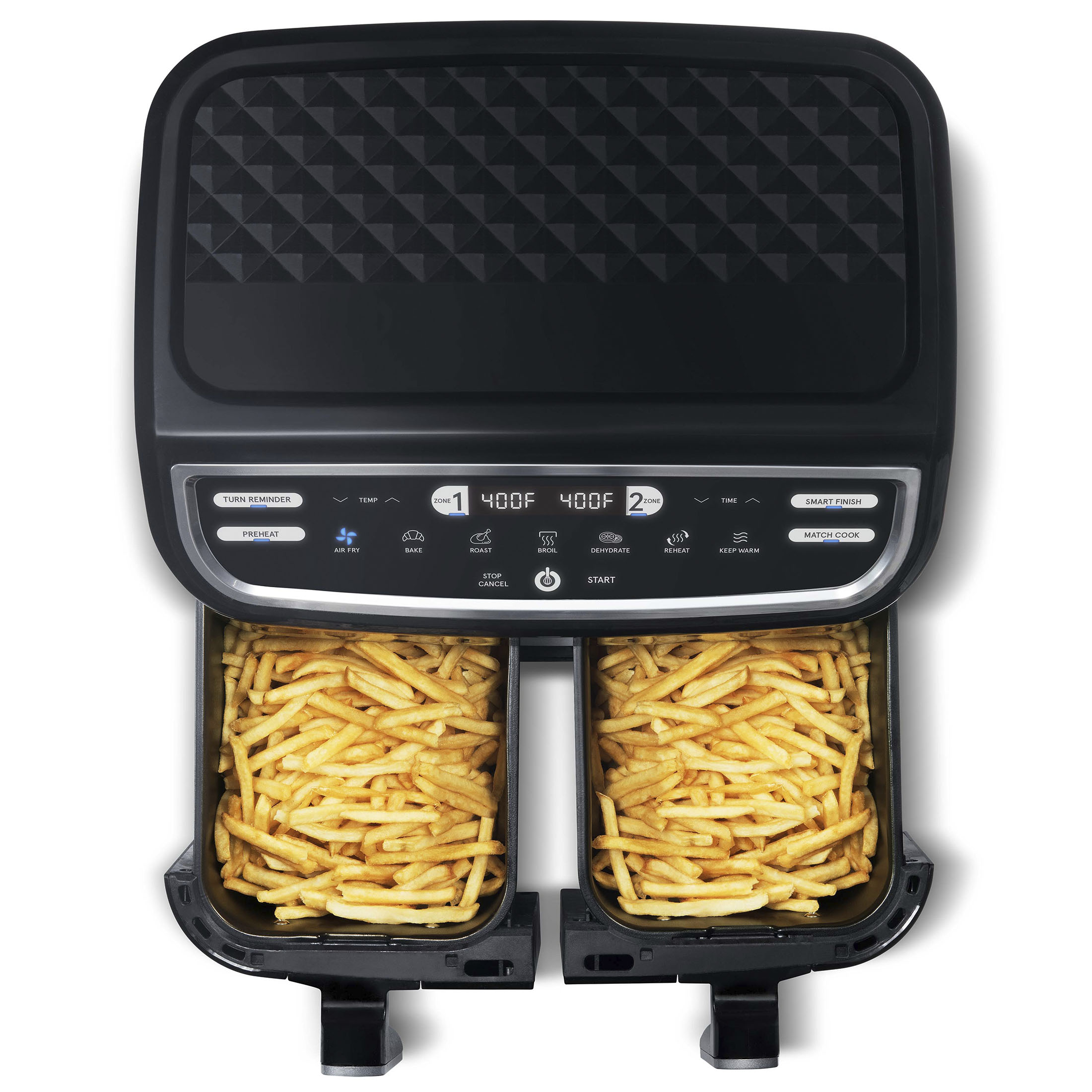 Gourmia 9 Qt 7-in-1 Dual Basket Digital Air Fryer with Smart Finish, BLK, 12.598 H, New - image 13 of 14