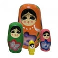 thumbnail image 4 of yotijay 4 Piece Russian Nesting Dolls Dolls Traditional Handmade Wooden Toys, Stackable, orange, 4 of 9