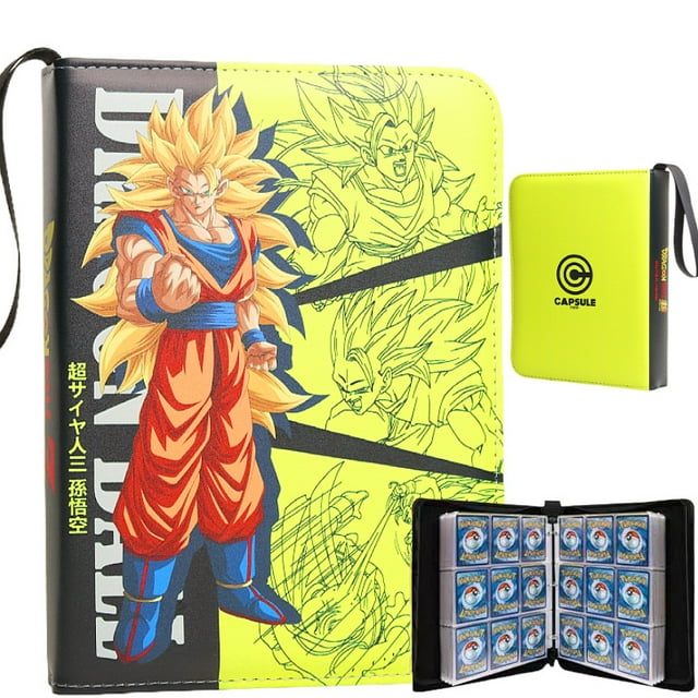 Dragon Ball Z Goku Vegeta Anime Card Album Book Collection Cartoon Large Capacity Zipper Binder Card Holder Game Binder Holder