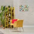 thumbnail image 3 of Stupell Industries Round Geometric Pattern Abstract Painting Gallery Wrapped Canvas Art Print Wall Art, 24 x 16, 3 of 8