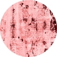 thumbnail image 1 of Ahgly Company Indoor Round Abstract Red Modern Area Rugs, 7' Round, 1 of 4